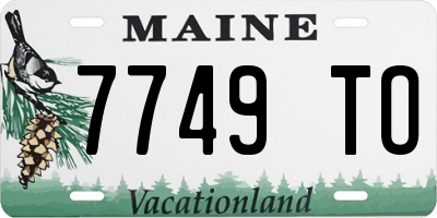 ME license plate 7749TO