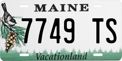 ME license plate 7749TS