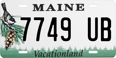 ME license plate 7749UB
