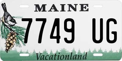 ME license plate 7749UG