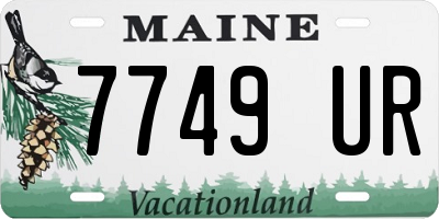 ME license plate 7749UR