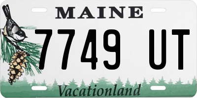 ME license plate 7749UT