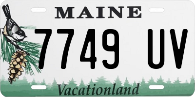 ME license plate 7749UV