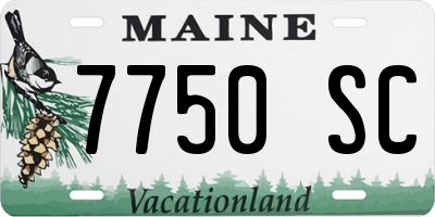 ME license plate 7750SC