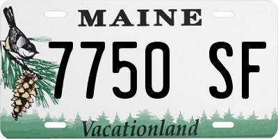 ME license plate 7750SF