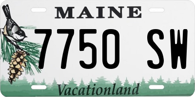 ME license plate 7750SW