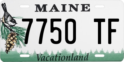 ME license plate 7750TF