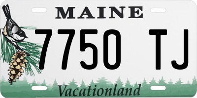 ME license plate 7750TJ