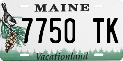 ME license plate 7750TK