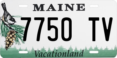 ME license plate 7750TV