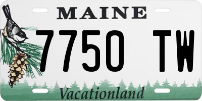ME license plate 7750TW