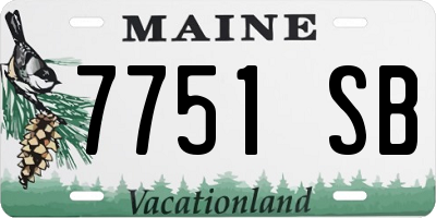 ME license plate 7751SB