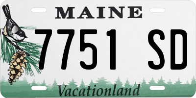 ME license plate 7751SD