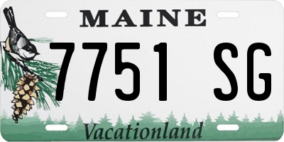 ME license plate 7751SG
