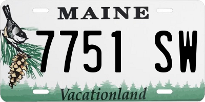 ME license plate 7751SW