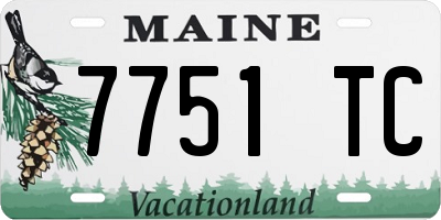 ME license plate 7751TC