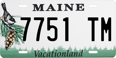 ME license plate 7751TM
