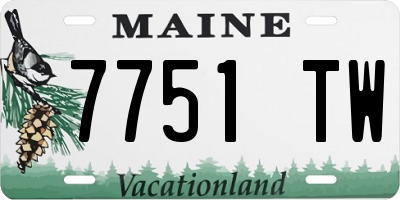 ME license plate 7751TW