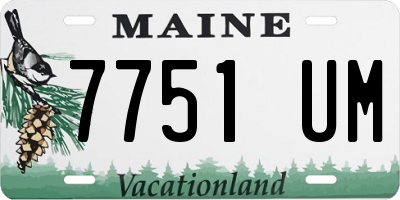 ME license plate 7751UM