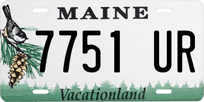 ME license plate 7751UR