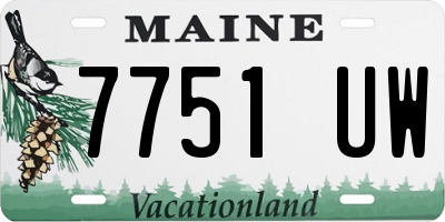 ME license plate 7751UW