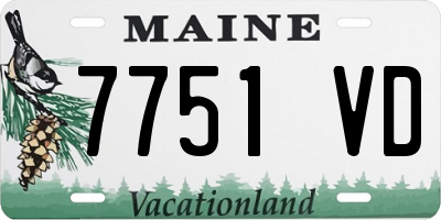 ME license plate 7751VD