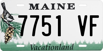 ME license plate 7751VF