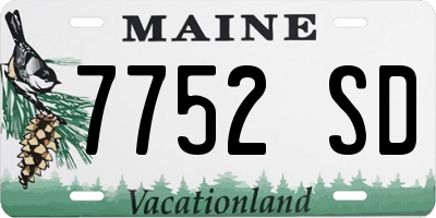 ME license plate 7752SD