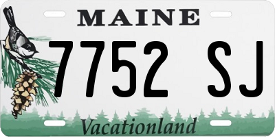 ME license plate 7752SJ