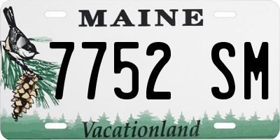 ME license plate 7752SM