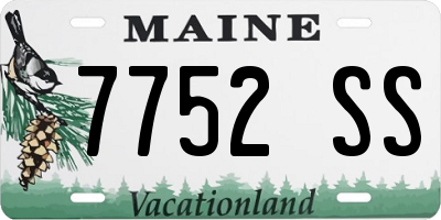 ME license plate 7752SS