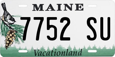 ME license plate 7752SU