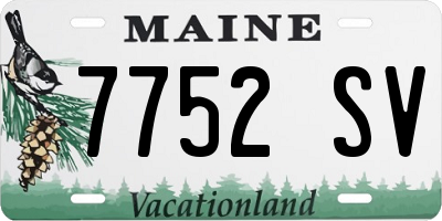 ME license plate 7752SV