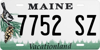 ME license plate 7752SZ