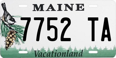 ME license plate 7752TA
