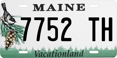 ME license plate 7752TH