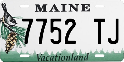 ME license plate 7752TJ