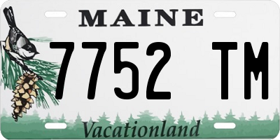ME license plate 7752TM