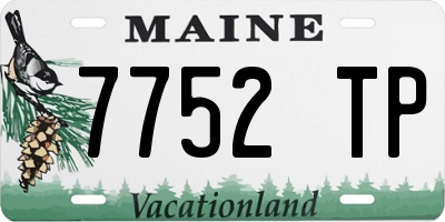 ME license plate 7752TP