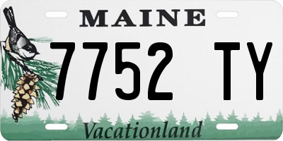 ME license plate 7752TY