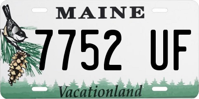 ME license plate 7752UF