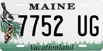 ME license plate 7752UG