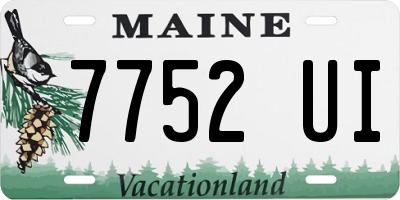 ME license plate 7752UI