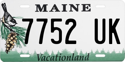 ME license plate 7752UK