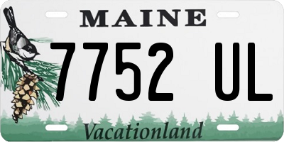 ME license plate 7752UL