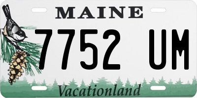ME license plate 7752UM