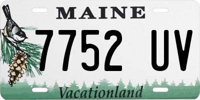 ME license plate 7752UV