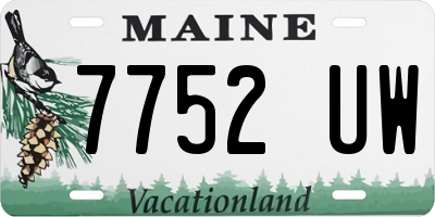 ME license plate 7752UW