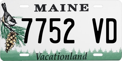 ME license plate 7752VD