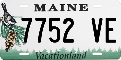 ME license plate 7752VE